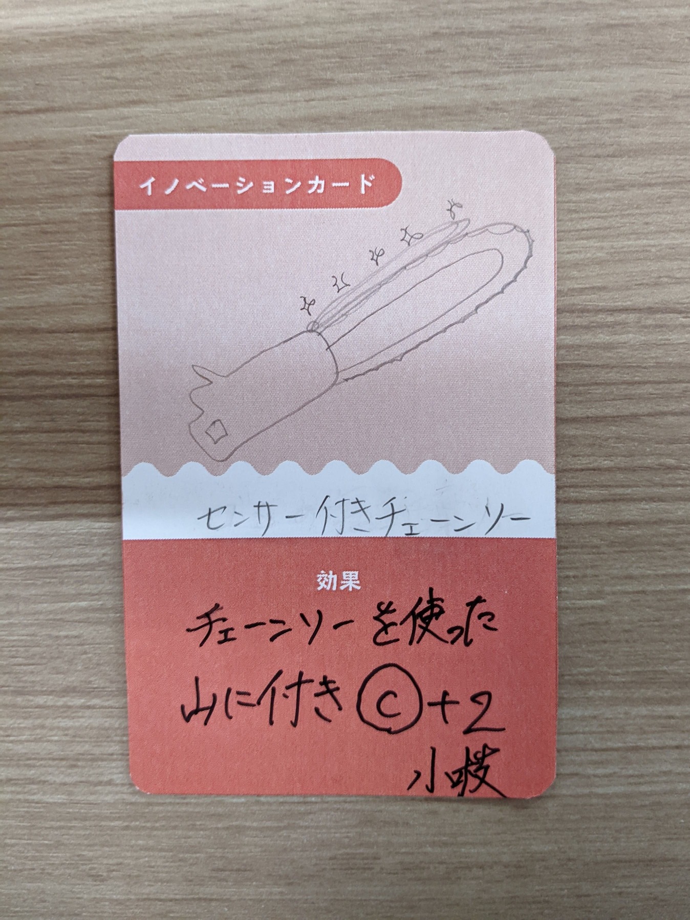FOREST BALANCE GAMEのオリジナルカード。岐阜県立岐阜商業高校の生徒が作成