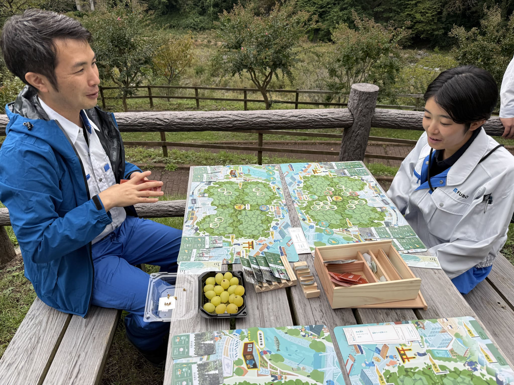 響hibi-kiがつくった「FOREST BALANCE GAME」をFUSOグループの皆さんに体験していただきました