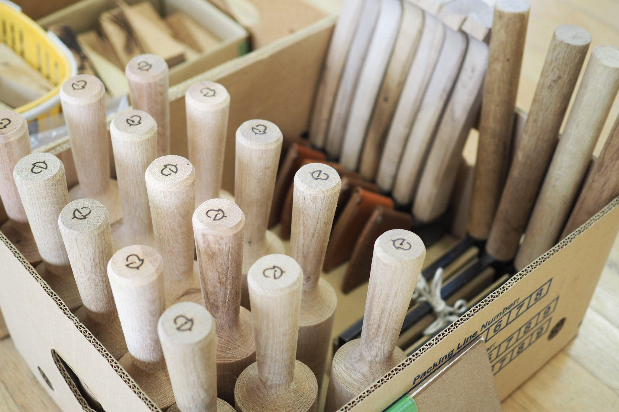 グリーンウッドワークで使う道具たち。